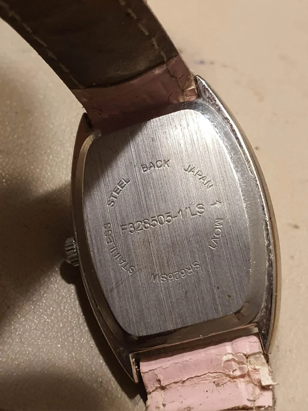 🦋10/$20🦋 Silver/Pink Pearl Leather Breast Cancer Awareness Women's Watch